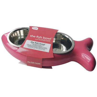 Meilleurs prix pour BRANDY-Gamelle Chat – Hing The fish double bol vieux rose