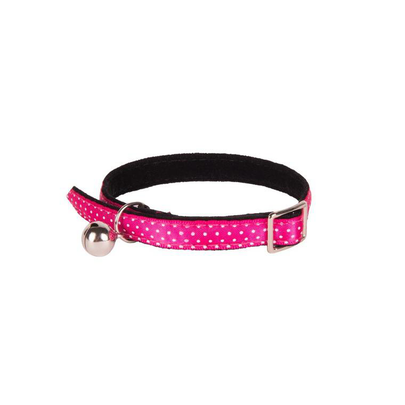 Meilleurs prix pour Collier Chat - Wouapy Collier Style pois Rose - 18/25,5 cm