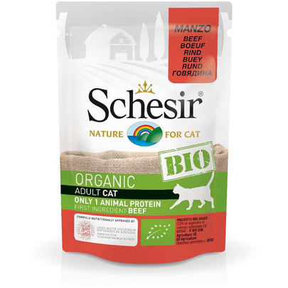 Comparer les prix de Sachet Chat – Schesir bio Bœuf 85 gr