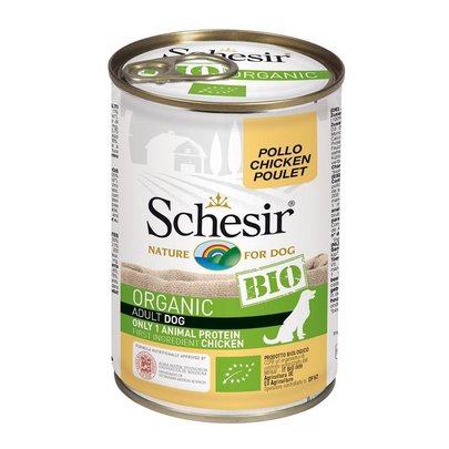 Meilleurs prix pour Boîte Chien - Schesir Pâtée Bio au Poulet - 400g