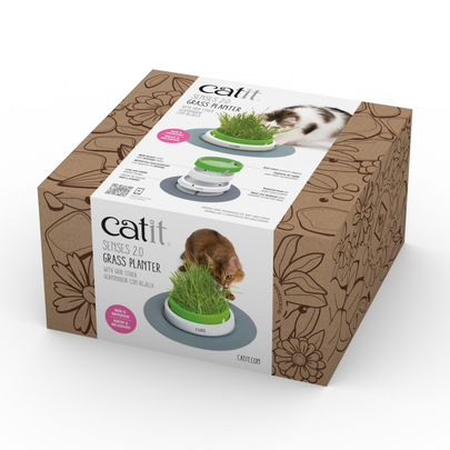 Meilleurs prix pour Accessoire Chat – Catit Jardin d'herbe à chat Senses 2.0 coloris vert