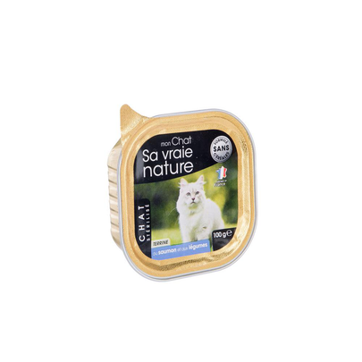 Comparer les prix de Boîte Chat stérilisé - Sa vraie nature® Terrine Saumon et Légumes - 100 g