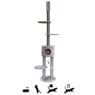 Comparer les prix de Arbre à Chat – Petrebels Anna 240 Marron – 40 x 40 x 230 – 265 cm