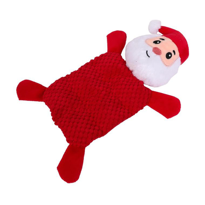 WOUAPY-Jouet Chien – Wouapy Père Noël + sifflet peluche plate – 30 cm