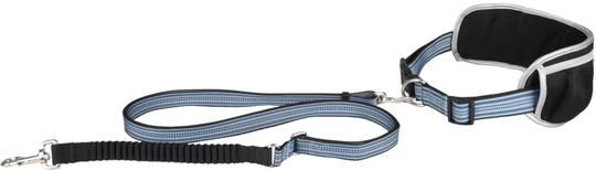 Meilleurs prix pour Laisse Chien - Flamingo Kit joggeur Bleu - 155 / 250 cm