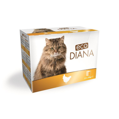Meilleurs prix pour Barquette Chat – Eco Diana Poulet 12 x 100 gr