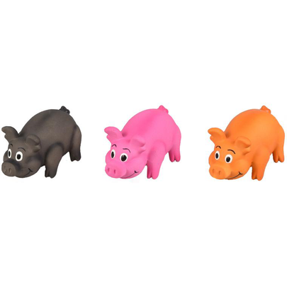 Meilleurs prix pour Jouet Chien - Flamingo Cochon en latex x1 - 11 x 6,5 x 5 cm - coloris aléatoire