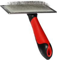 Comparer les prix de Brosse carde XL chien – Flamingo