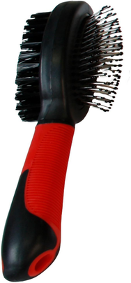 Comparer les prix de Brosse double L poils durs et picots chien – Flamingo