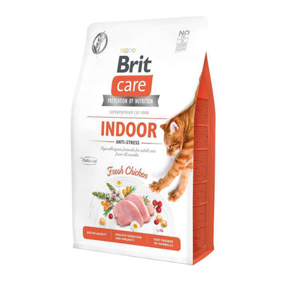 Comparer les prix de Croquettes Chat - Brit Care Grain Free Indoor Anti-stress - 2kg