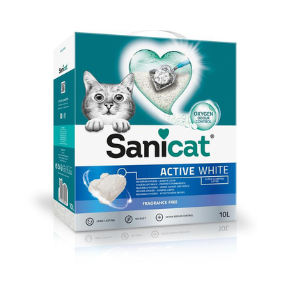 SANICAT-Sanicat Litière Chat Active White Ultra - 10 L