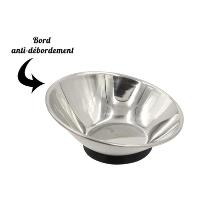 Meilleurs prix pour Gamelle Chien – Girard Bol Inox Incliné avec Ventouse – 250 ml