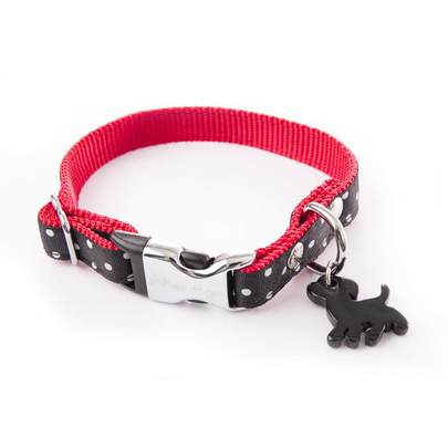 Collier Chien - Martin Sellier Collier à Pois Noir - S 1,5 x 23-33 cm