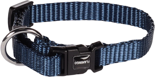 Comparer les prix de FLAMINGO-Flamingo Collier Nylon Chien Ziggi Bleu foncé M - 40-55 cm x 20 mm x 2 mm