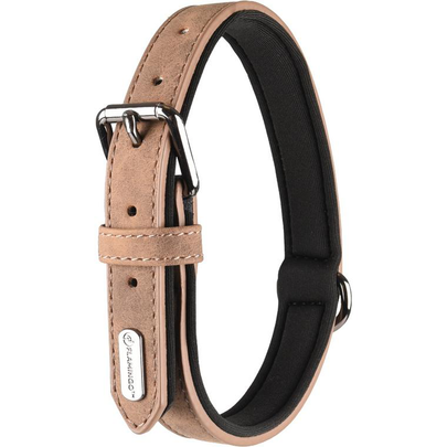 Meilleurs prix pour Collier Chien - Flamingo Collier Delu Brun - 42/52 x 2,5 x 0,7 cm