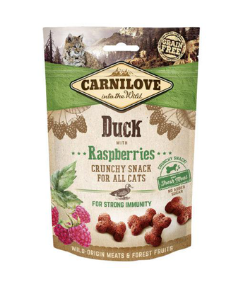 Comparer les prix de Friandises chat - Carnilove Crunchy Snack Canard et Framboise