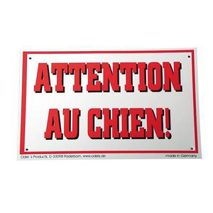 Comparer les prix de MARTIN SELLIER-Martin Sellier Panneau Attention au chien !" - 10 x 16 cm"