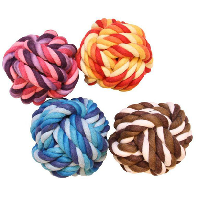 Comparer les prix de Balle en coton pour chien et chat x1 - Ø 10 cm - coloris aléatoire