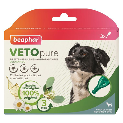 Meilleurs prix pour Soin Chien - Beaphar Pipette antiparasitaire Vetopure chien moyen  - 3 x 2 ml