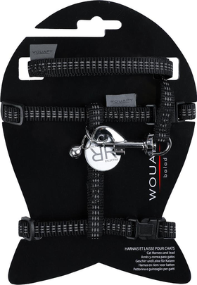 Comparer les prix de Harnais Chat – Wouapy Protect harnais + laisse noir