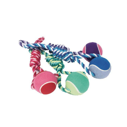 Comparer les prix de Jouet Chien - Corde Rubb'n'roll et balle de tennis