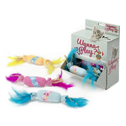 Comparer les prix de Jouet Chat - Wanna Play Candy Met Ratel x1 - 12 x 3 cm - coloris aléatoire