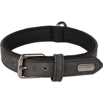 Comparer les prix de Collier Chien - Flamingo Collier Delu Noir - 31/39 x 2 x 0,7 cm