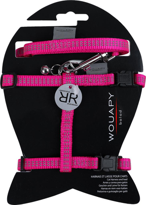 Meilleurs prix pour Harnais Chat – Wouapy Protect harnais + laisse fuchsia