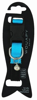 Meilleurs prix pour Collier Chat - Wouapy Collier nylon Basic line Bleu - 21/31 x 1,5 cm
