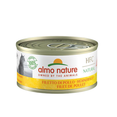 Comparer les prix de Boîte Chat – Almo Nature HFC Natural Filet de Poulet 70 gr