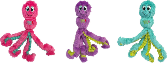 Comparer les prix de KONG-Kong Jouet Chien Peluche Wubba Octopus - Taille M (Livré aléatoirement parmi 3 coloris)