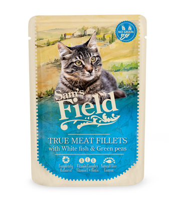 Comparer les prix de SAM'S FIELD-Pâtée Chat – Sam's Field au poisson et pois – 85 g
