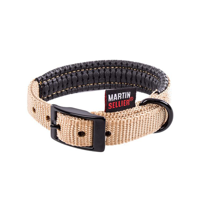 Collier droit Confort pour chien coloris beige - 2,5x65 cm