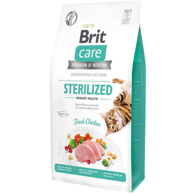 BRIT CARE-Brit Care Croquettes Chat Adulte Stérilisé Santé Urinaire Poulet - 7 kg