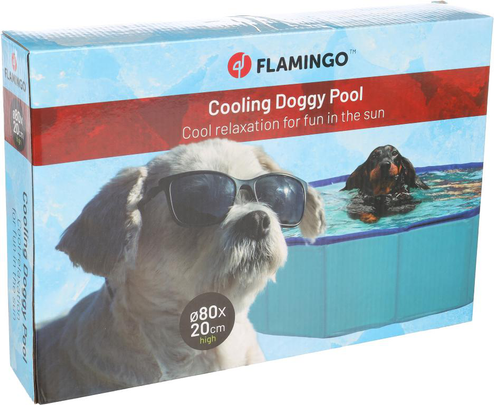 Comparer les prix de Loisir Chien – Flamingo Piscine Doggy Splatter Bleu et bleu clair – Ø 80 cm