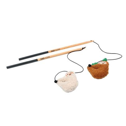 D&D HOME-Jouet Chat – D&D Home Canne À Pêche Paresseux Lento Multicolore – 35 x 1 x 1 cm