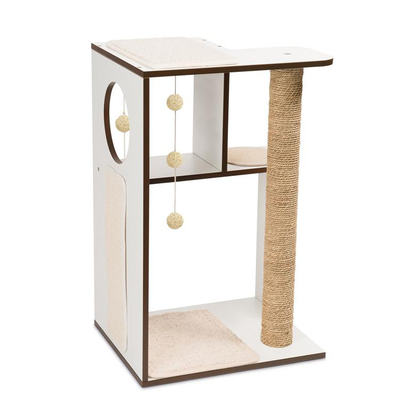 Meilleurs prix pour Arbre à chat Vesper Box L en bois coloris blanc