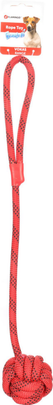 Meilleurs prix pour Jouet Chien - Flamingo Jouet Vokas Corde à tirer avec balle Rouge et noir - 49 x 8 cm