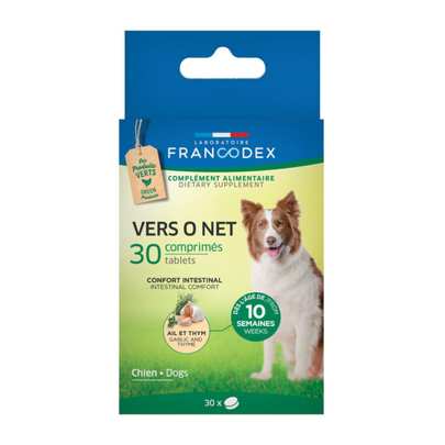Meilleurs prix pour Vermifuge pour chien et chiot Vers O Net - 30 comprimés