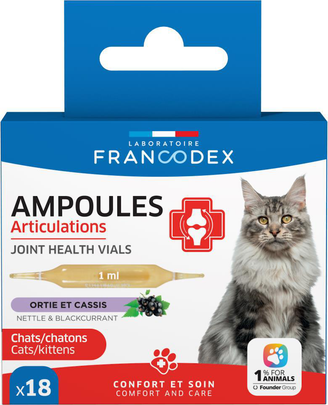 Meilleurs prix pour FRANCODEX-Francodex Ampoules articulations chat – 18 X 1 mL