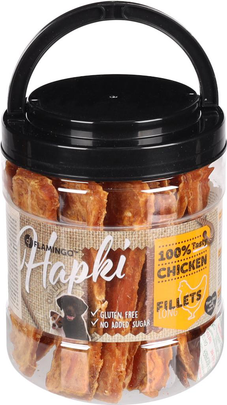 Comparer les prix de Friandises Chien - Flamingo Hapki Tranches de poulet -  500 gr