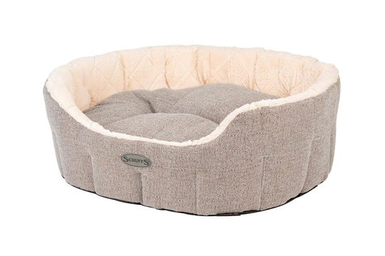 Meilleurs prix pour Couchage - Scruffs Corbeille ovale Woodlands Taille L Gris - Ø 75 cm