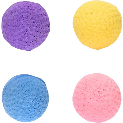 Comparer les prix de Jouet Chat - Flamingo  Lot de 4 balles en éponge couleurs multiples - Ø 4 cm