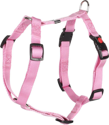 Comparer les prix de Harnais Chien - Flamingo Harnais H nylon Ziggi M Rose clair - 45 / 70 x 2 x 0,2 cm