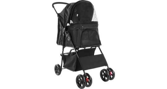 Comparer les prix de Transport – Poussette Flamingo Anda Noir – 43 x 81,5 x 98 cm