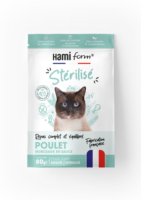 Comparer les prix de HAMIFORM-Hamiform repas complet pour chat stérilisé Poulet - 80 gr
