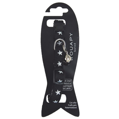 Meilleurs prix pour Collier Chat - Wouapy Collier nylon Star Noir - 32 x 1,2 cm