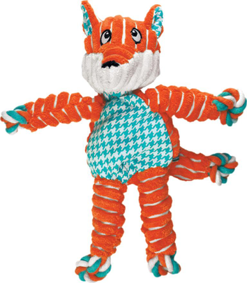 Comparer les prix de Jouet Chien – KONG® Peluche Renard Et Corde Orange – 22 cm