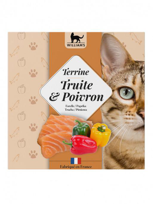 Meilleurs prix pour William’s Terrine chat Truite et poivron - 80 gr