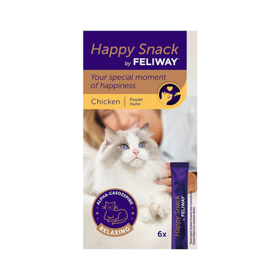 FELIWAY-Hygiène Chat - Feliway Happy Snack au poulet - 6 sticks